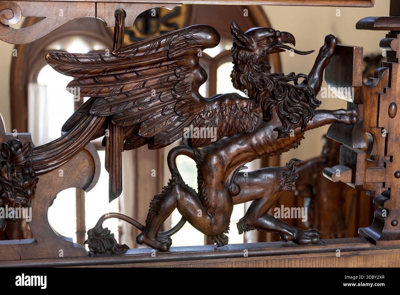 Détails intérieurs. Château Miramar, Trieste, Italie Banque D'Images