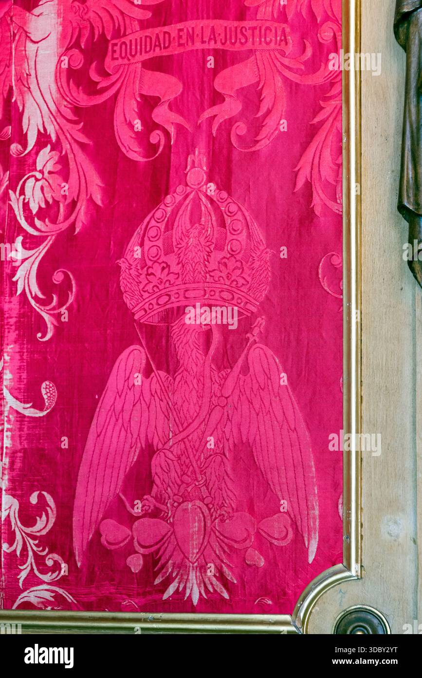 Détails intérieurs. Château Miramar, Trieste, Italie Banque D'Images