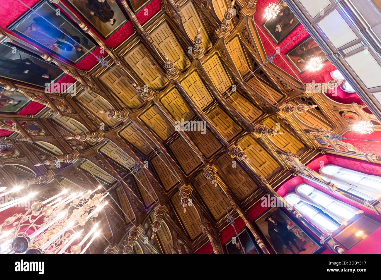 Détails intérieurs. Château Miramar, Trieste, Italie Banque D'Images