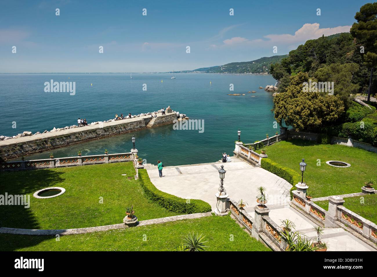 Château de Miramar, Trieste, Italie Banque D'Images