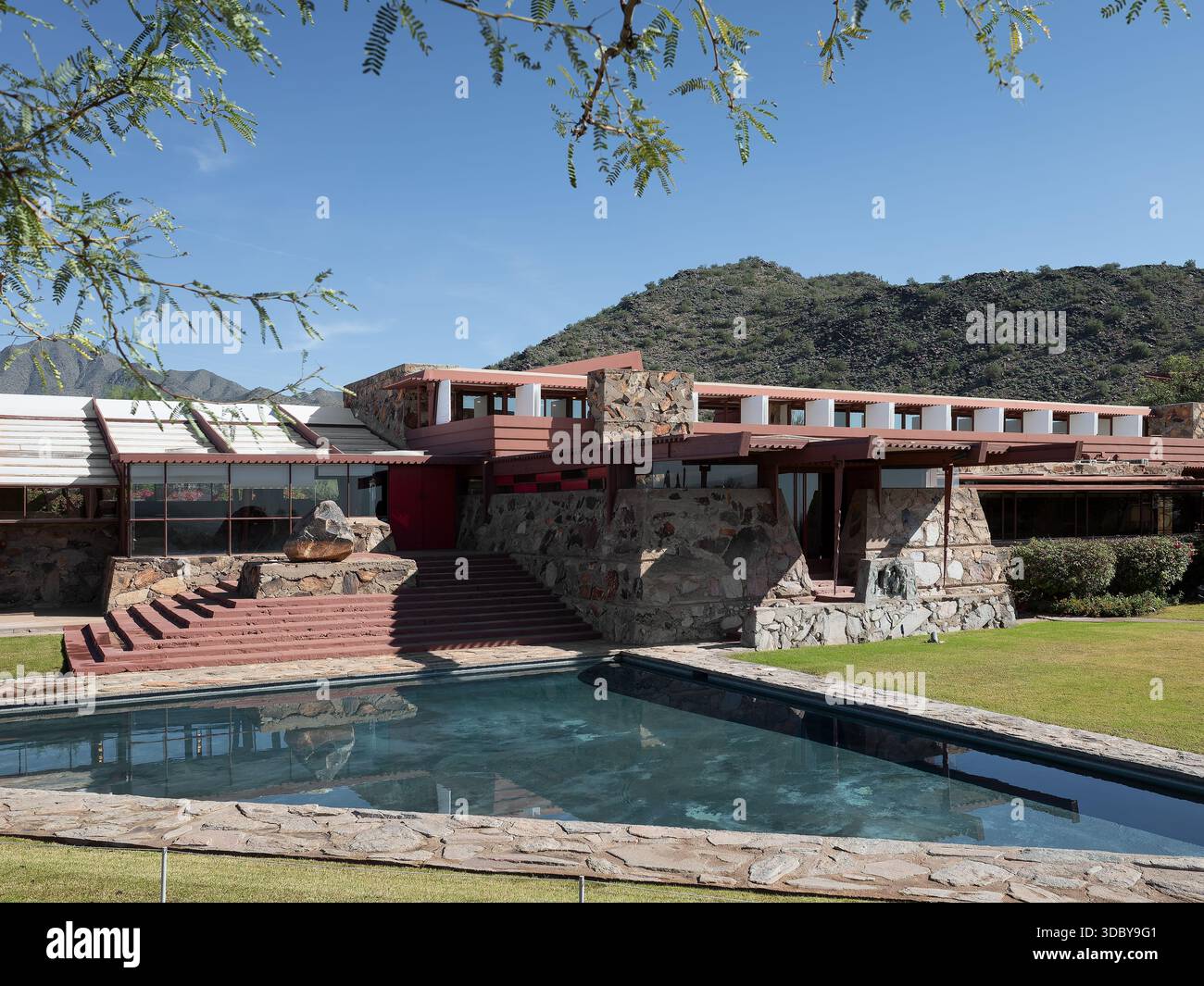 Taliesin West, emplacement : Scottsdale AZ, architecte : Frank Lloyd Wright Banque D'Images