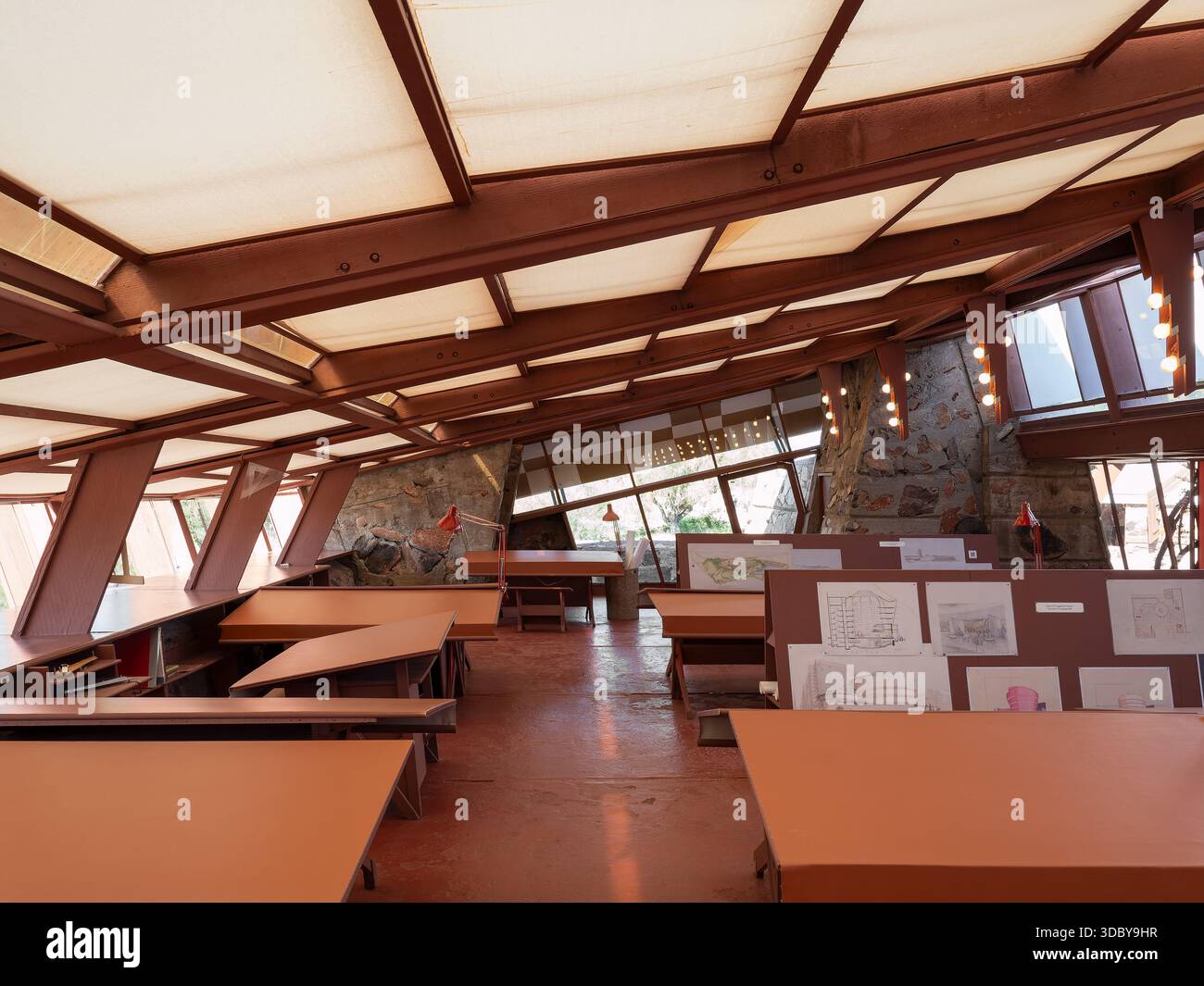 Taliesin West, emplacement : Scottsdale AZ, architecte : Frank Lloyd Wright Banque D'Images