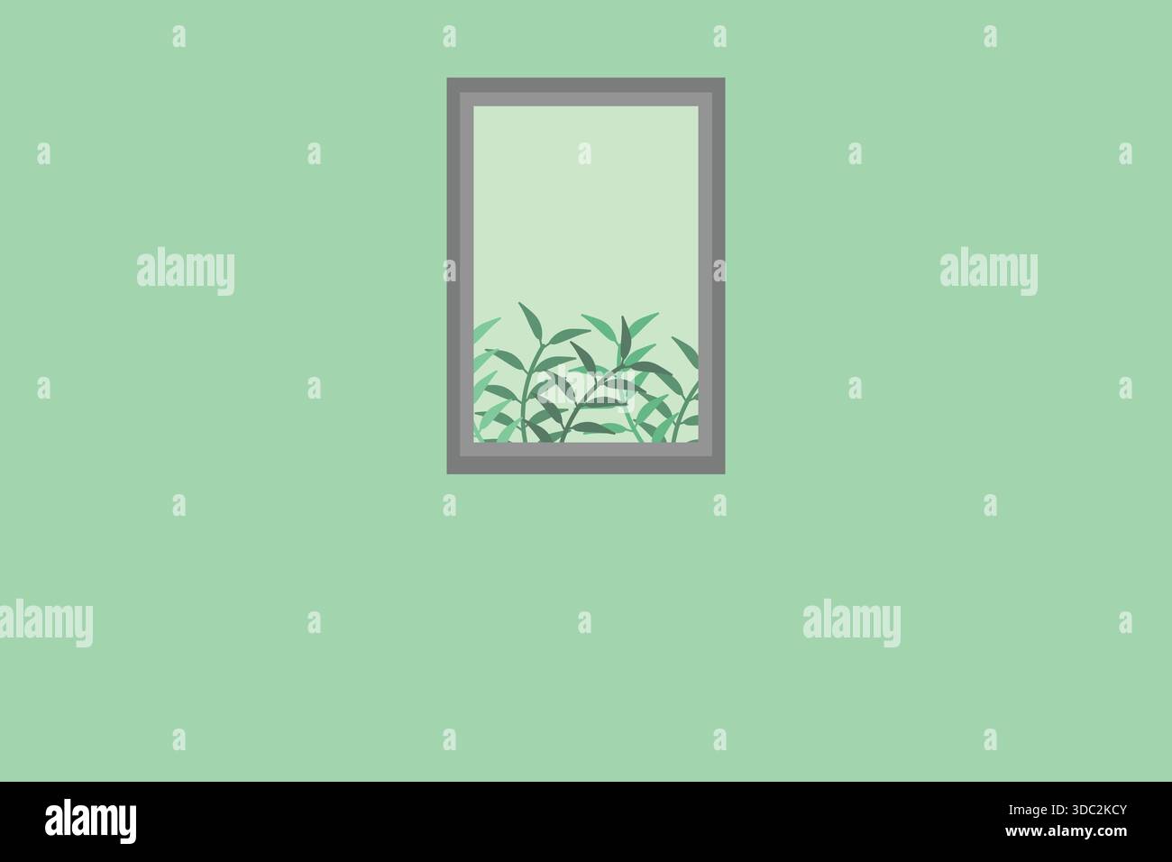 Vecteur de cadre photo abstrait muet — fond numérique décoratif de mur de menthe doux (pour usage numérique décoratif seulement) Illustration de Vecteur