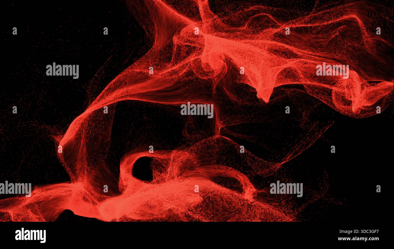 Particules de sable coulantes. Rendu 3D généré par ordinateur Banque D'Images