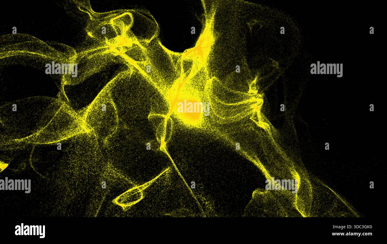 Particules de sable coulantes. Rendu 3D généré par ordinateur Banque D'Images