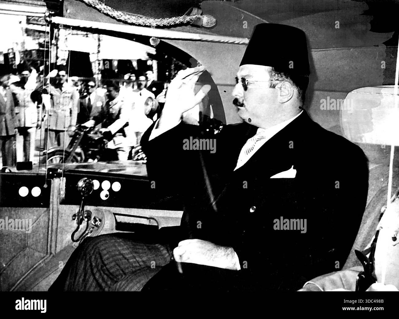Royauté étrangère - ex-Roi Farouk - Egypte - comprend photos de Narriman et leur fils Prince Faud. 9 janvier 1950. (Photo d'Associated Press photo). Banque D'Images