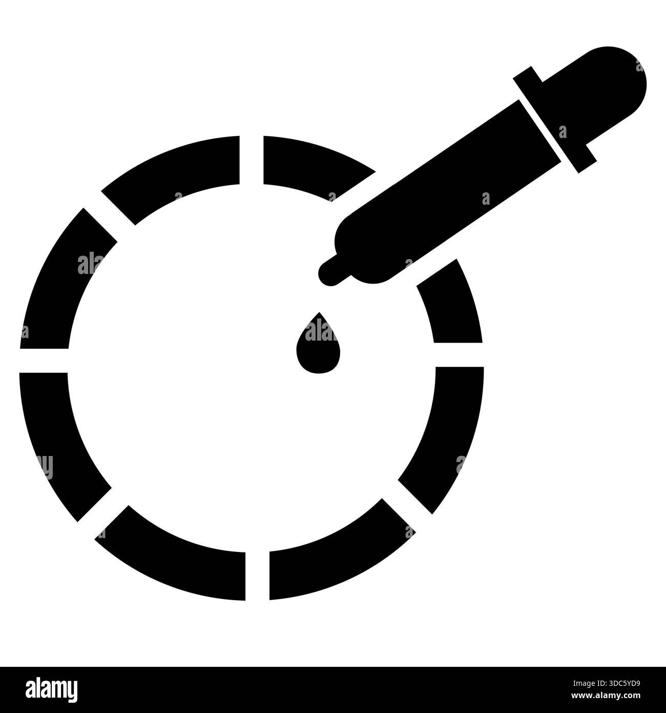 Icône de sélecteur de couleurs. Signe compte-gouttes. Symbole compte-gouttes. style plat. Banque D'Images