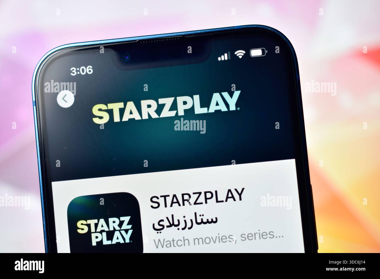 New Delhi, Inde 20 jaunary 2026 :- STARZPLAY streaming service app Banque D'Images
