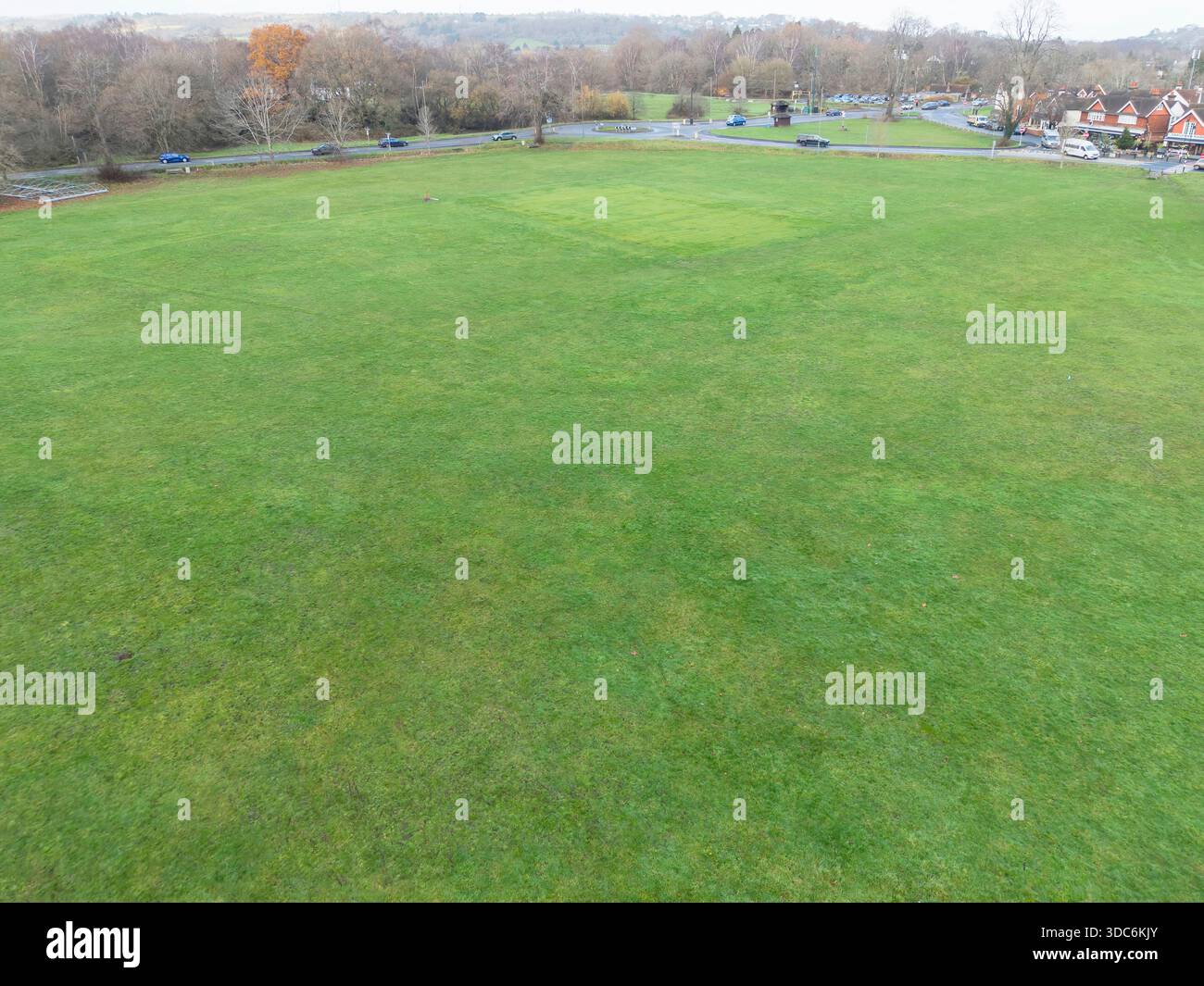 vue aérienne de shalford commun dans le surrey Banque D'Images