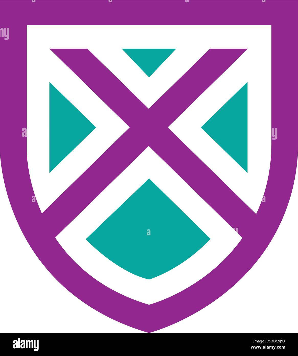 Shield Abstract Pattern logo Design badge emblème modèle d'icône vecteur Illustration de Vecteur