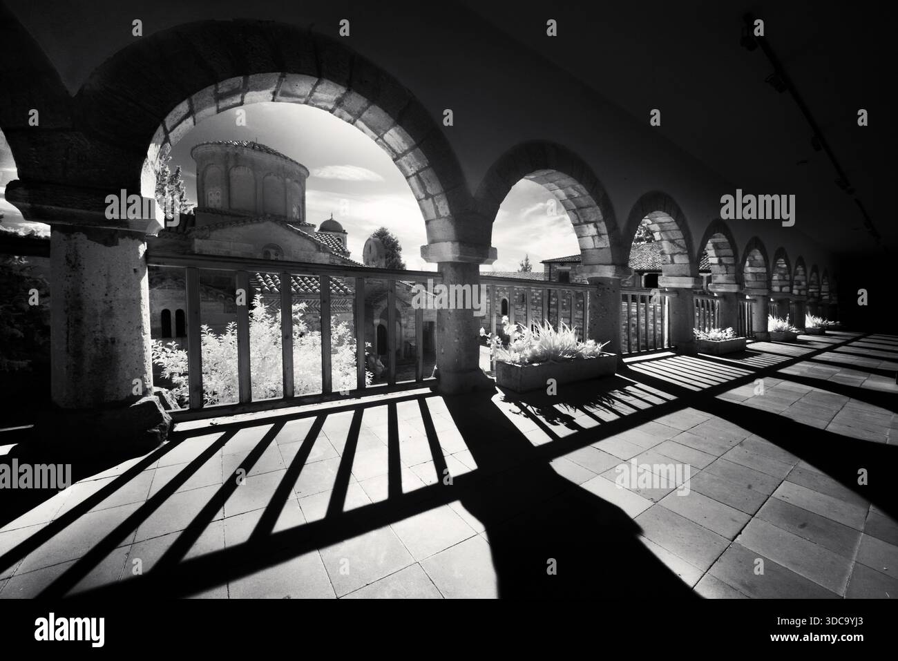 Église byzantine dédiée à Sainte Marie, à Apollonia, Albanie. Banque D'Images