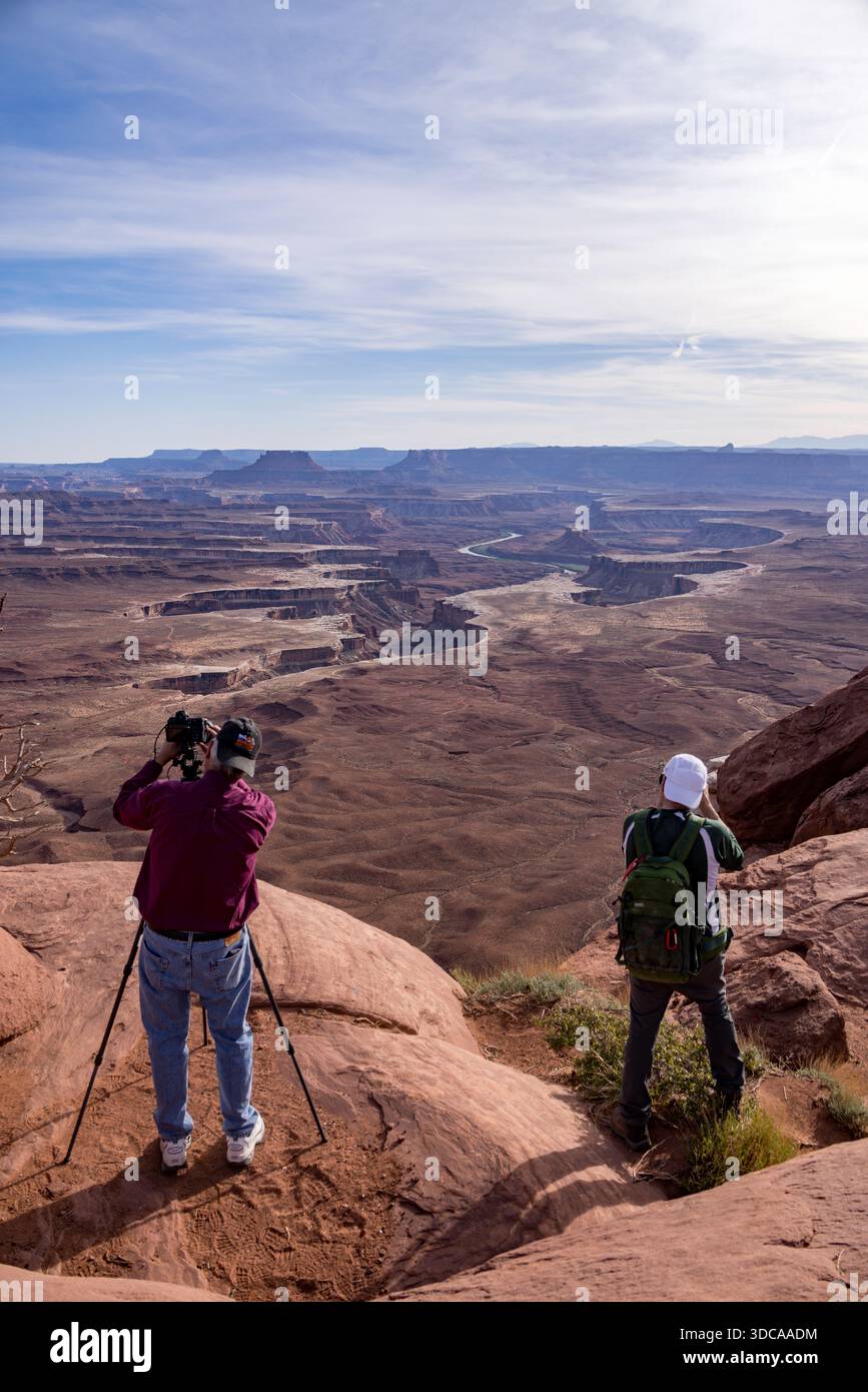 Voir avec des photographes, Canyonlands National Park, Utah, États-Unis Banque D'Images