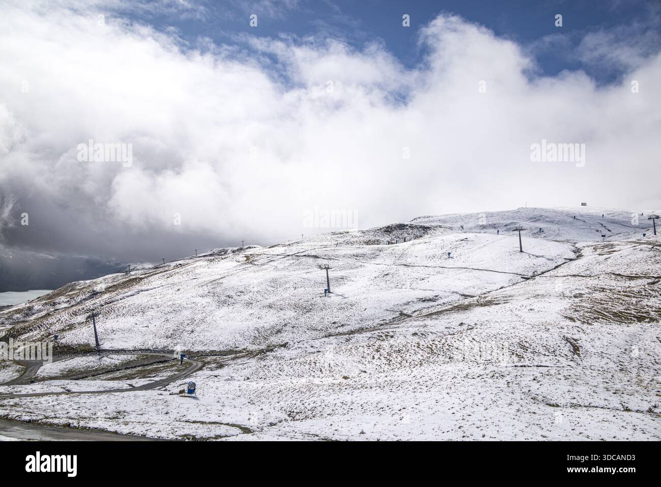 Pistes de ski à Corviglia, près de St Moritz, Suisse Banque D'Images