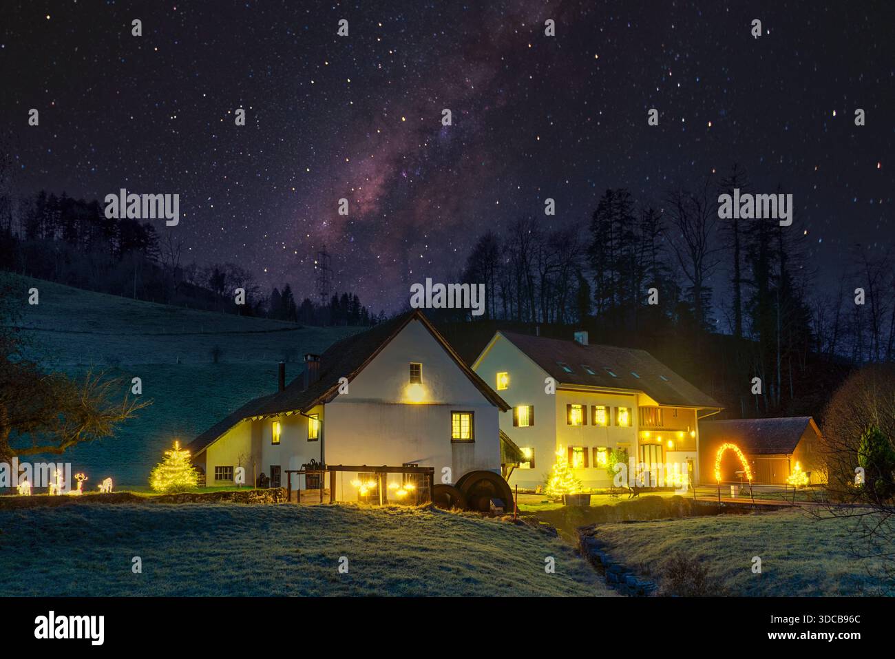 Ancien moulin près de Beinwil, Canton Soleure, Suisse, Europe, décembre, Noël, Noël Banque D'Images