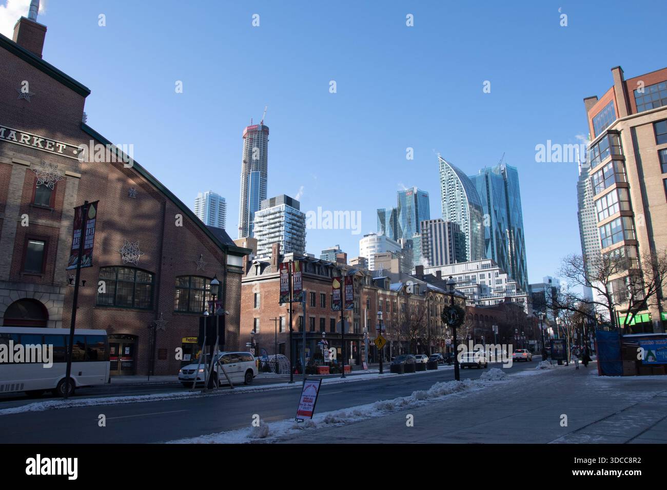Mississippi Lawrence Market sur Front Street East au centre-ville de Toronto, Ontario, Canada Banque D'Images