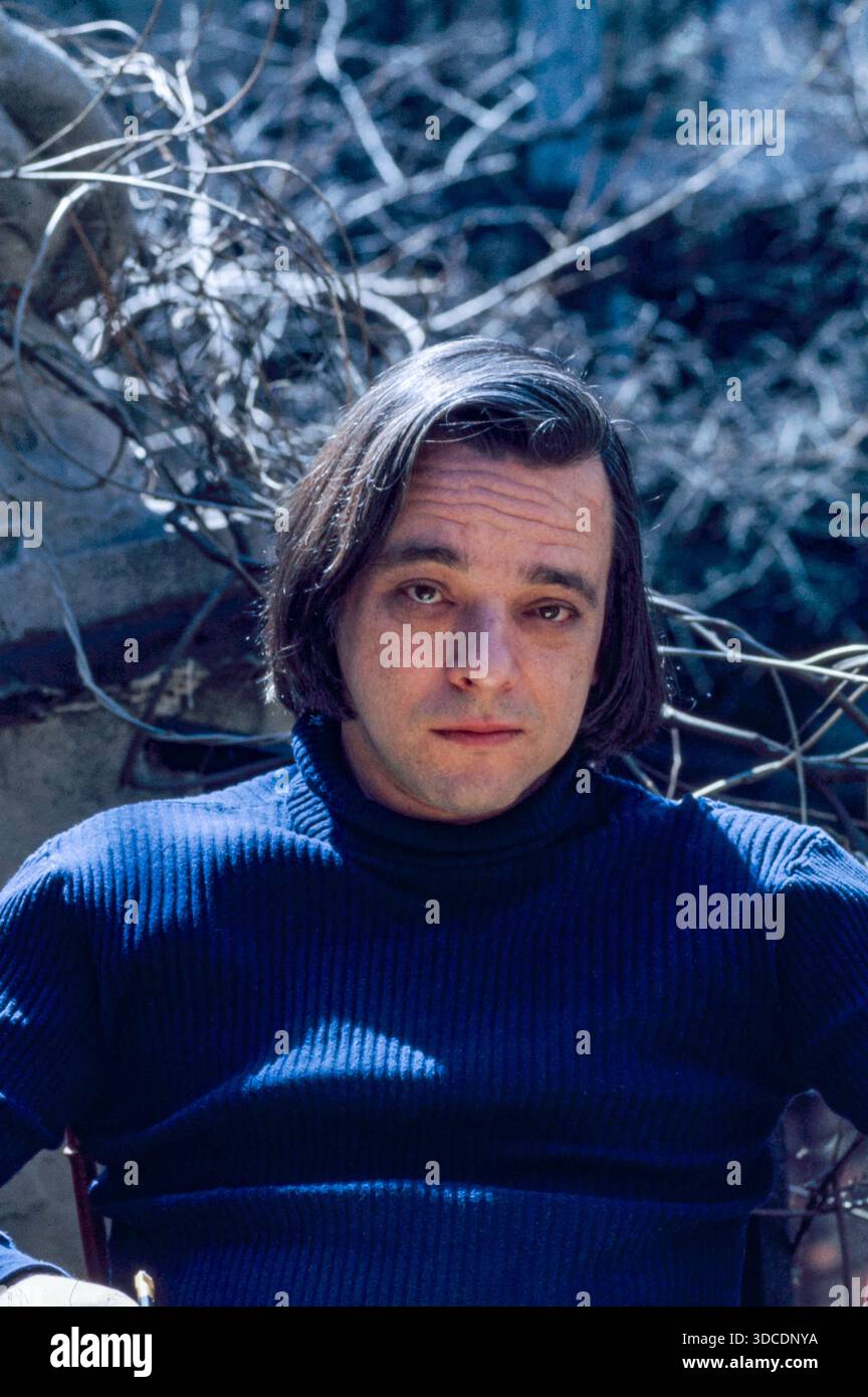 Parolier musical Stephen Sondheim 1972. New York, New York . Photographie de Bernard Gotfryd Banque D'Images