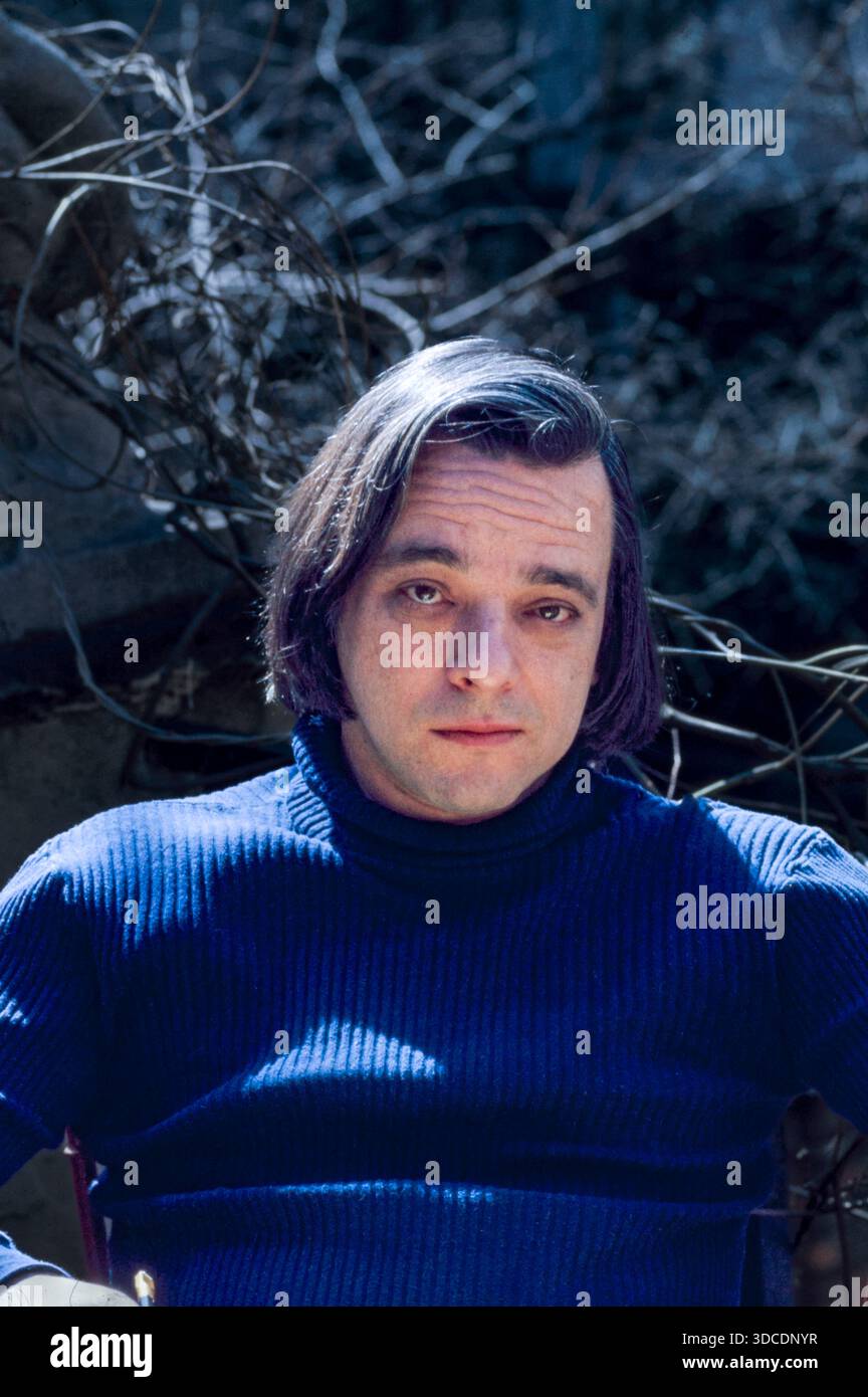 Parolier musical Stephen Sondheim 1972. New York, New York . Photographie de Bernard Gotfryd Banque D'Images