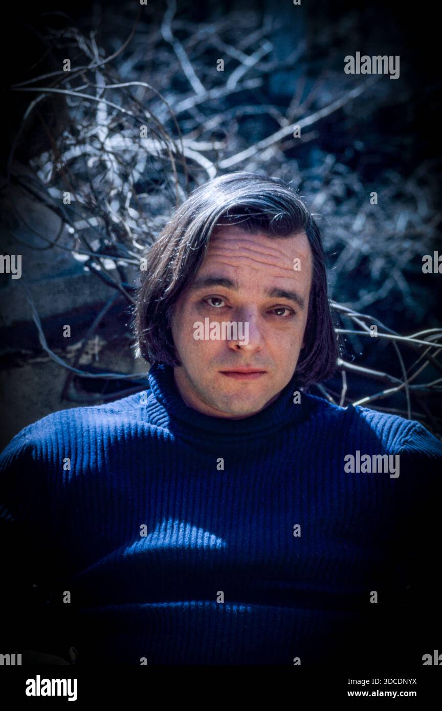 Parolier musical Stephen Sondheim 1972. New York, New York . Photographie de Bernard Gotfryd Banque D'Images