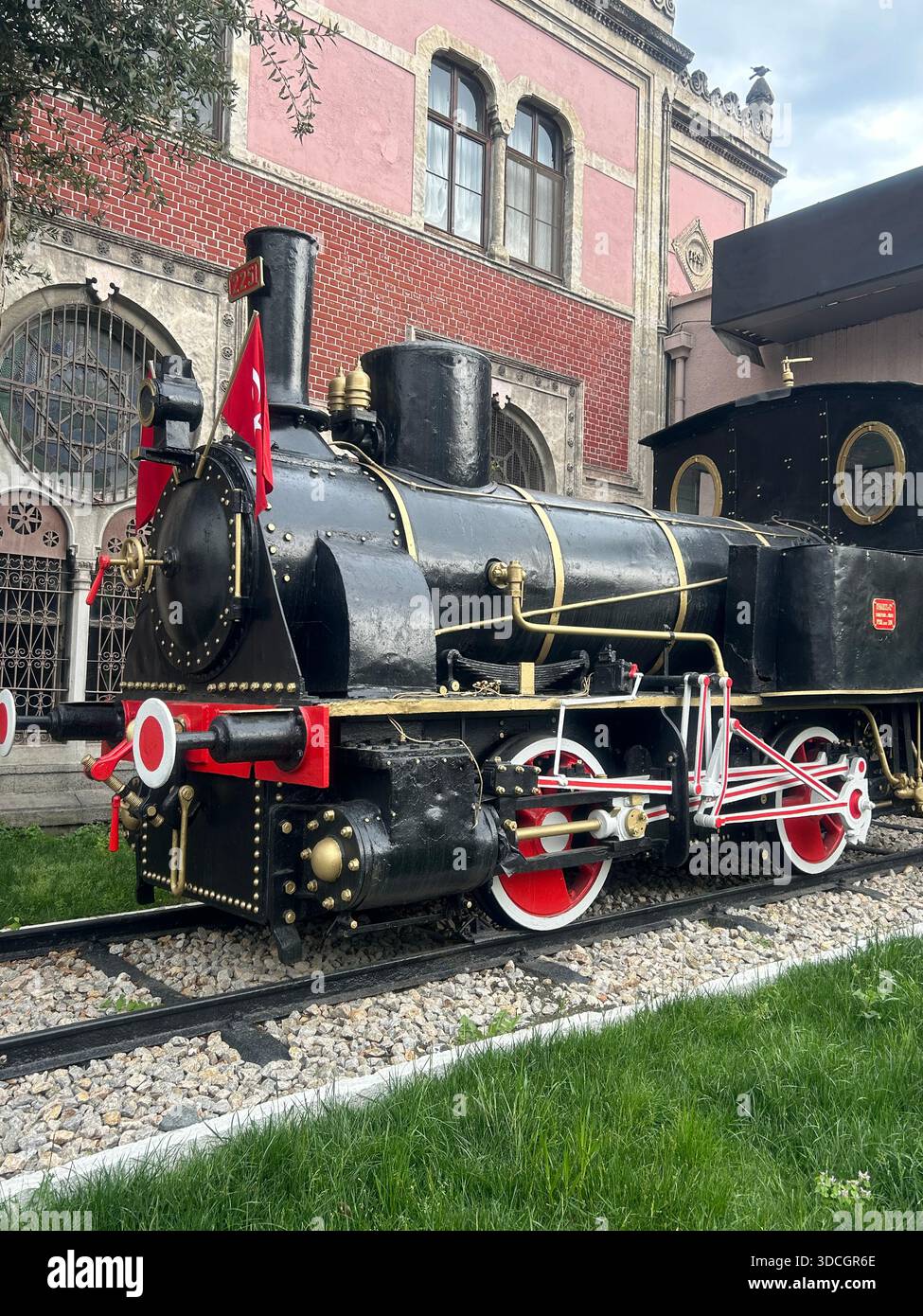 La locomotive historique de la gare de Sirkeci. gros plan sur une vieille locomotive. sirkeci istanbul historique locomotive photo stock Banque D'Images