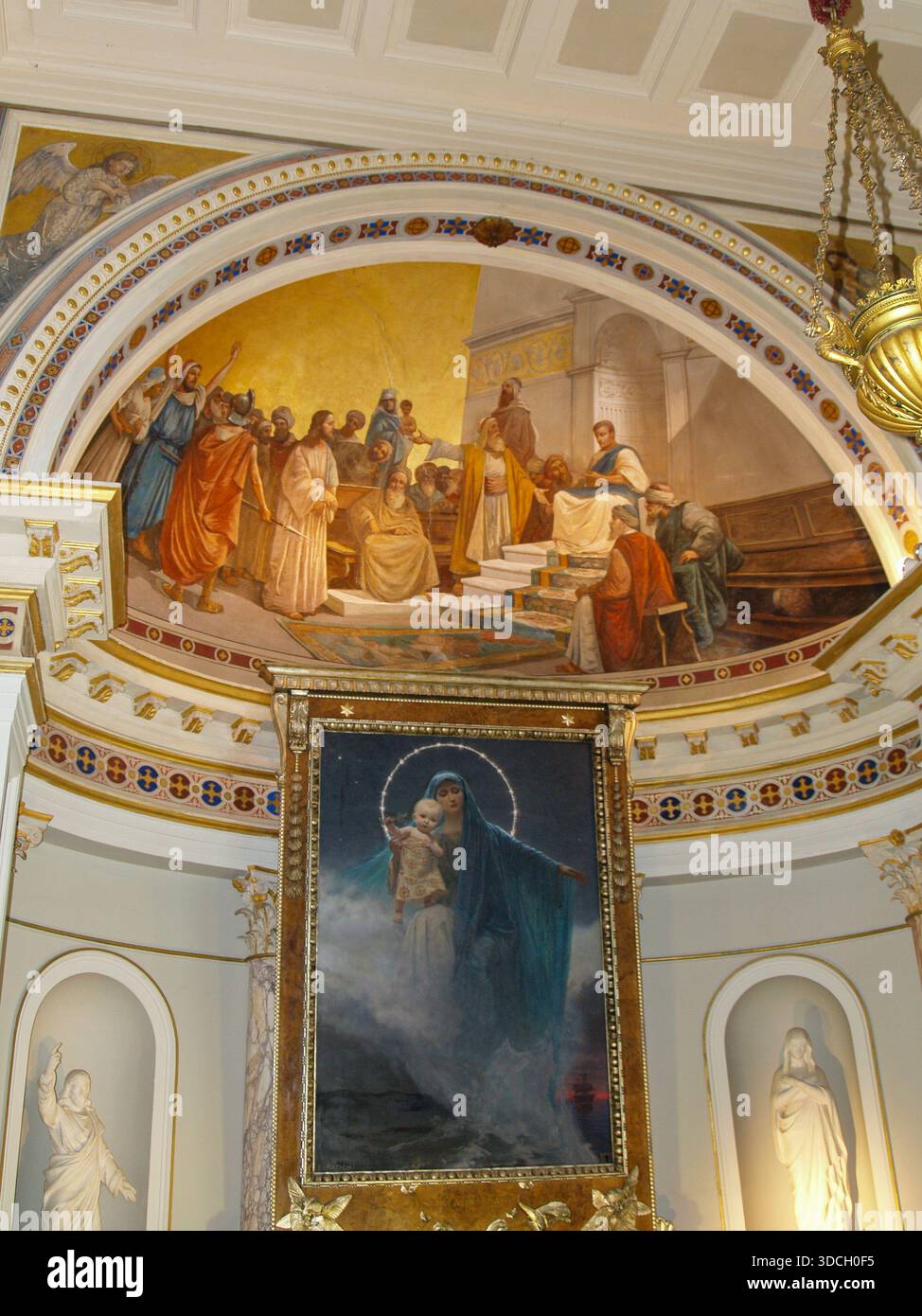 Peintures murales dans le palais Achille sur l'île de corfou Banque D'Images