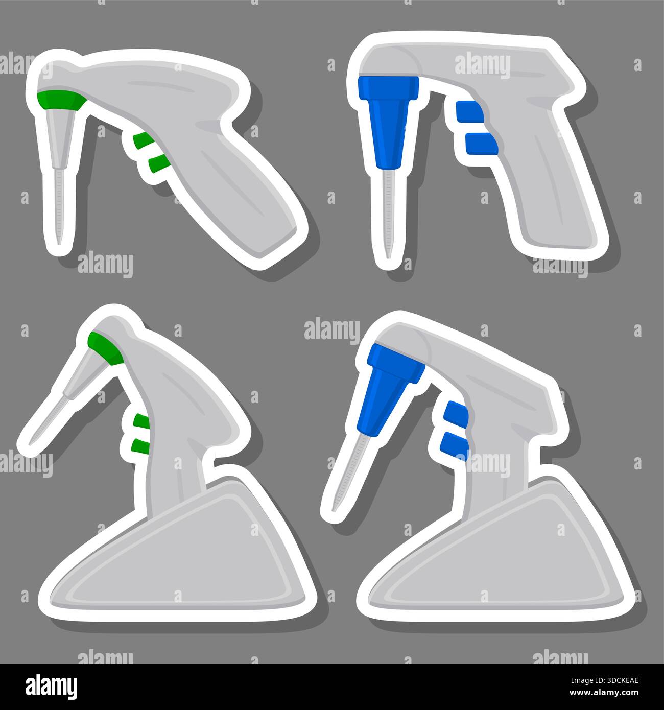 Illustration sur le thème grand kit différentes pipettes médicales, compte-gouttes pour laboratoire. Compte-gouttes à motif composé de nombreuses pipettes médicales de laboratoire à l'arrière Illustration de Vecteur