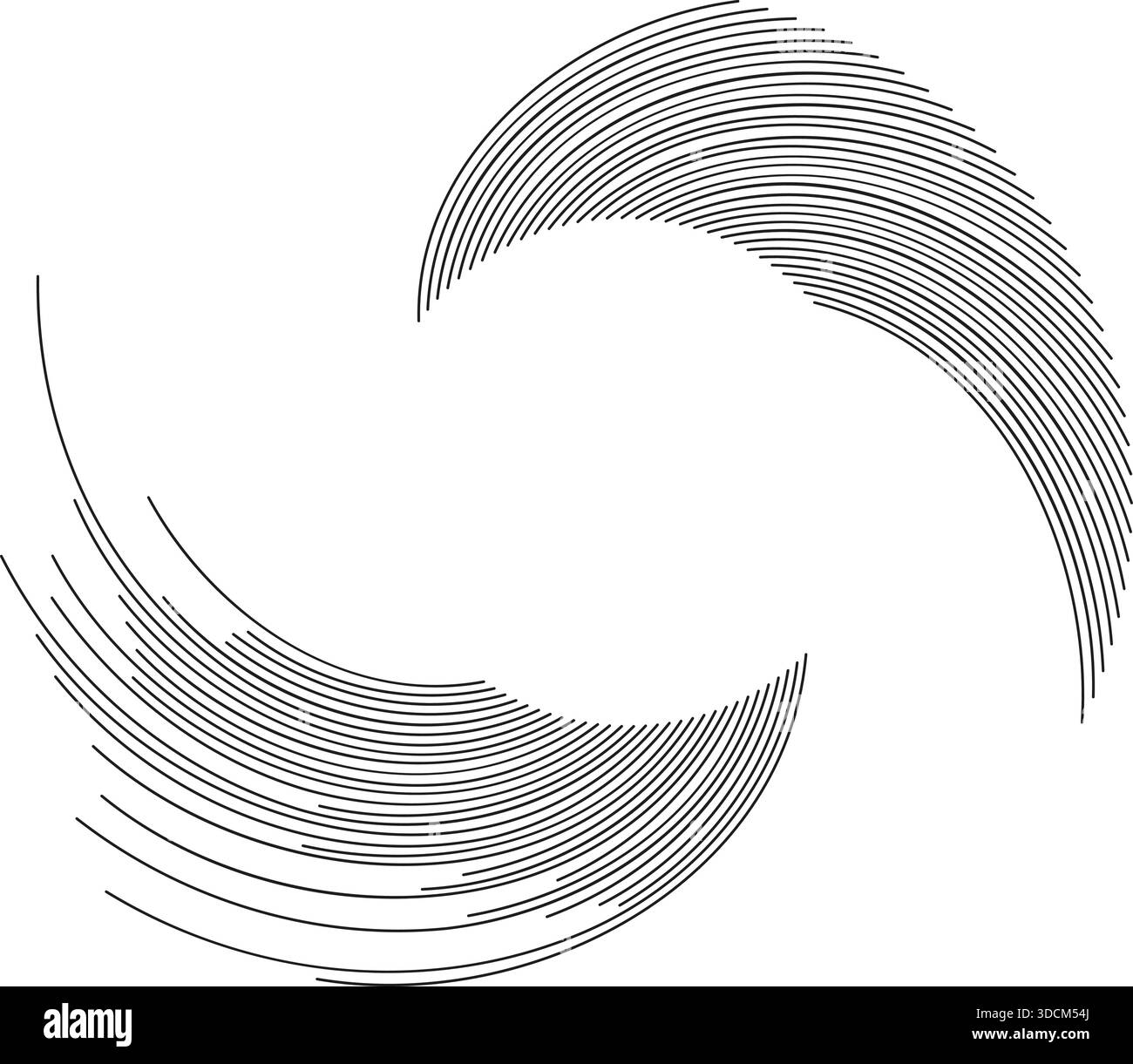 De longs rayons rayonnent du centre, créant un vortex avec deux faisceaux. Illustration de Vecteur