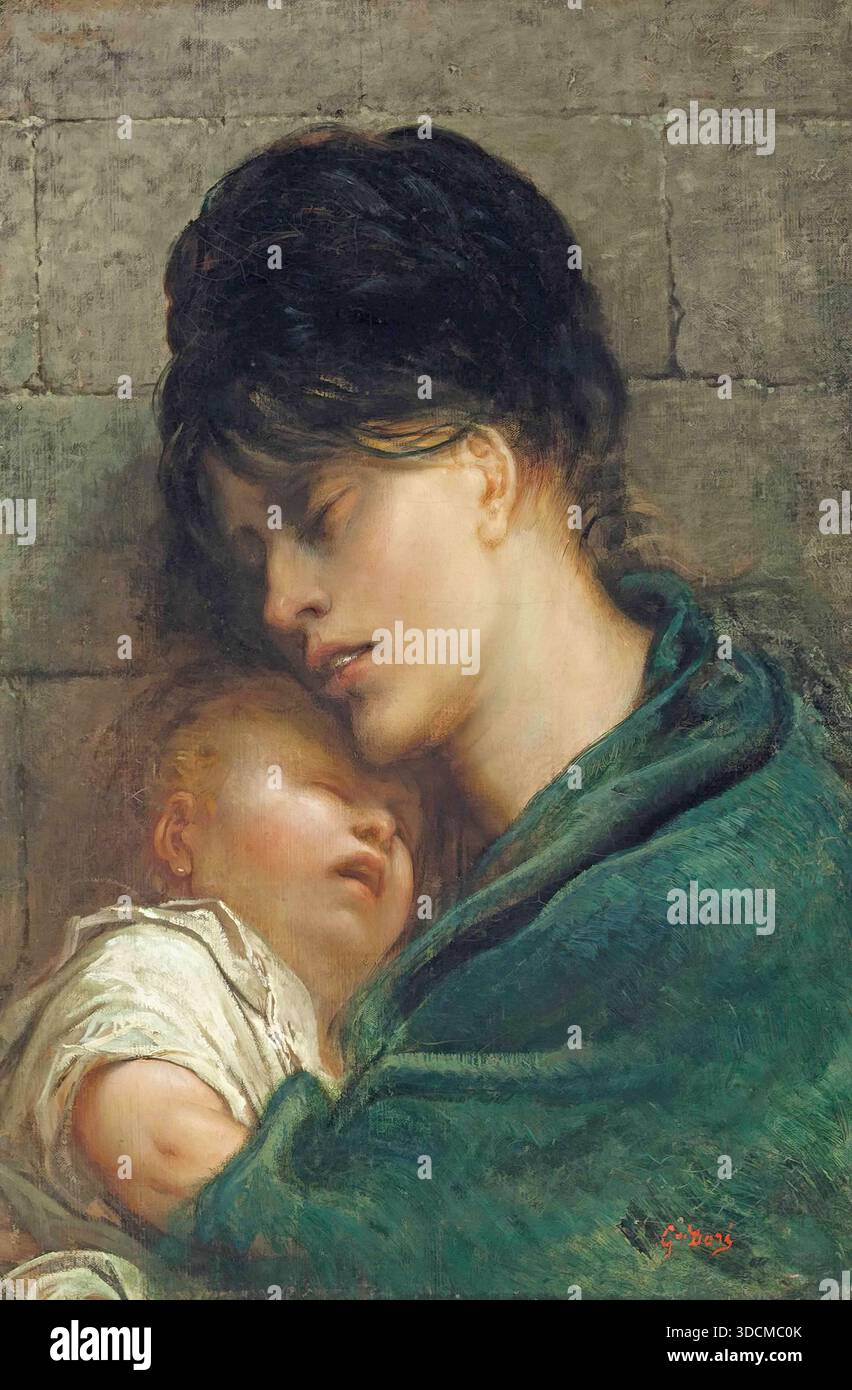 Gustave Doré - L'enfant blessé Banque D'Images