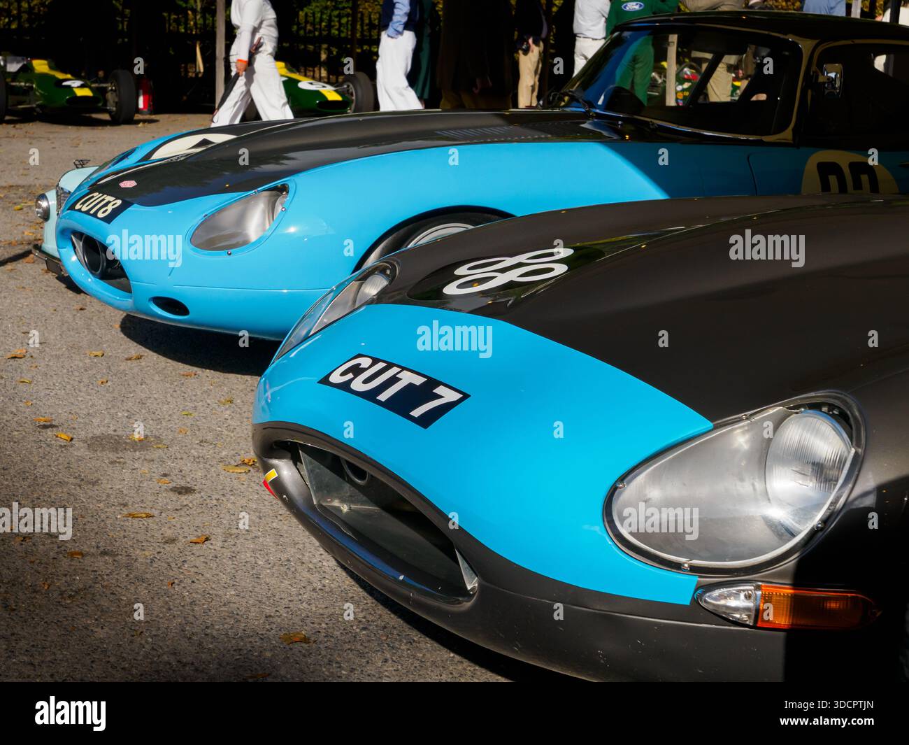 Jaguar type E CUT7 et CUT8 au Goodwood Revival 2025 Banque D'Images