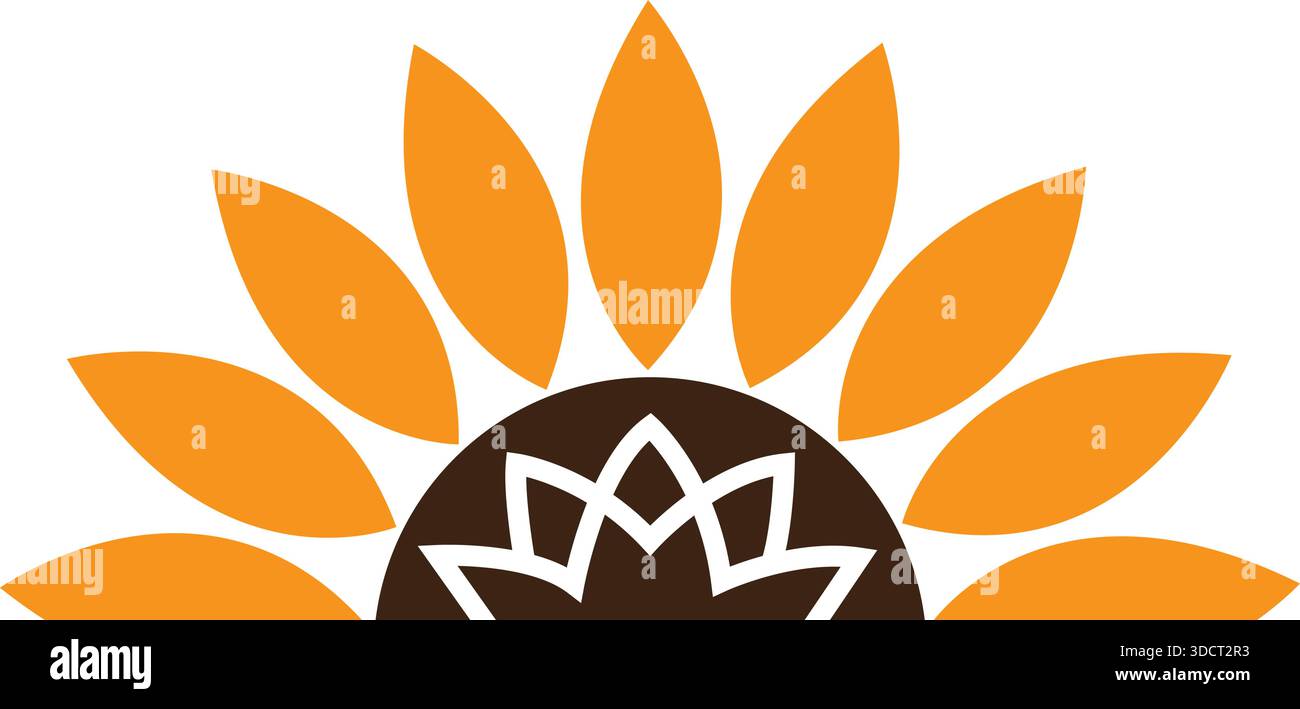 Sunflower nature Growth logo Template Organic Vector Design Illustration de Vecteur