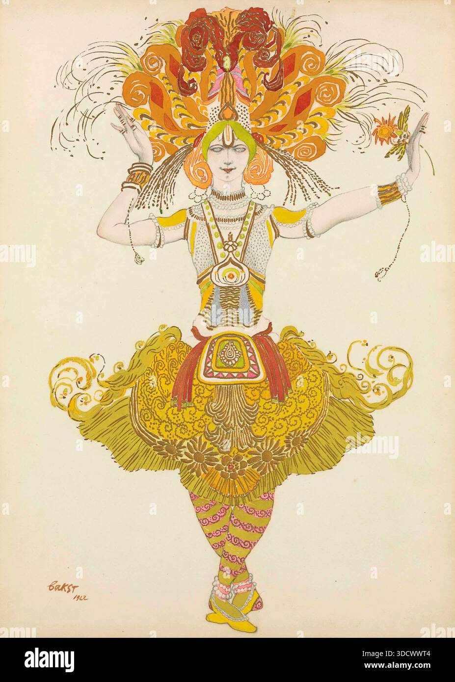Création de costumes pour 'The Firebird' par Léon Bakst Banque D'Images