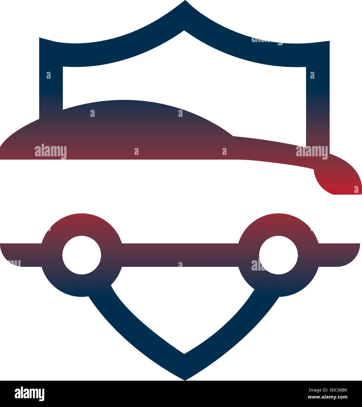 Modèle de logo de protection de voiture de bouclier conception de vecteur de sécurité de véhicule Illustration de Vecteur