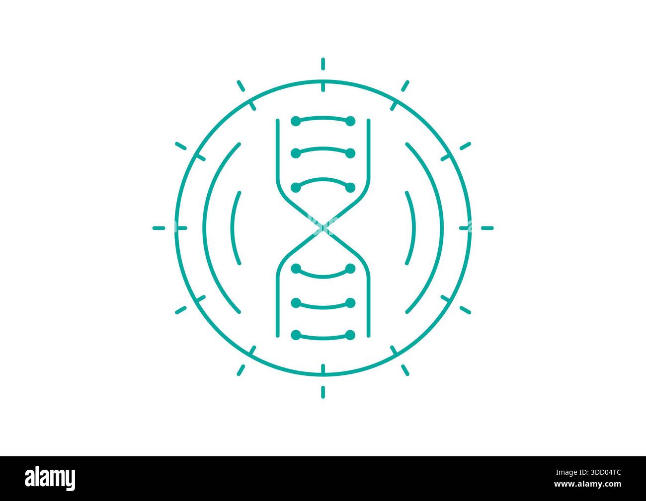 Symbole ADN dans un cercle. concept adn Banque D'Images