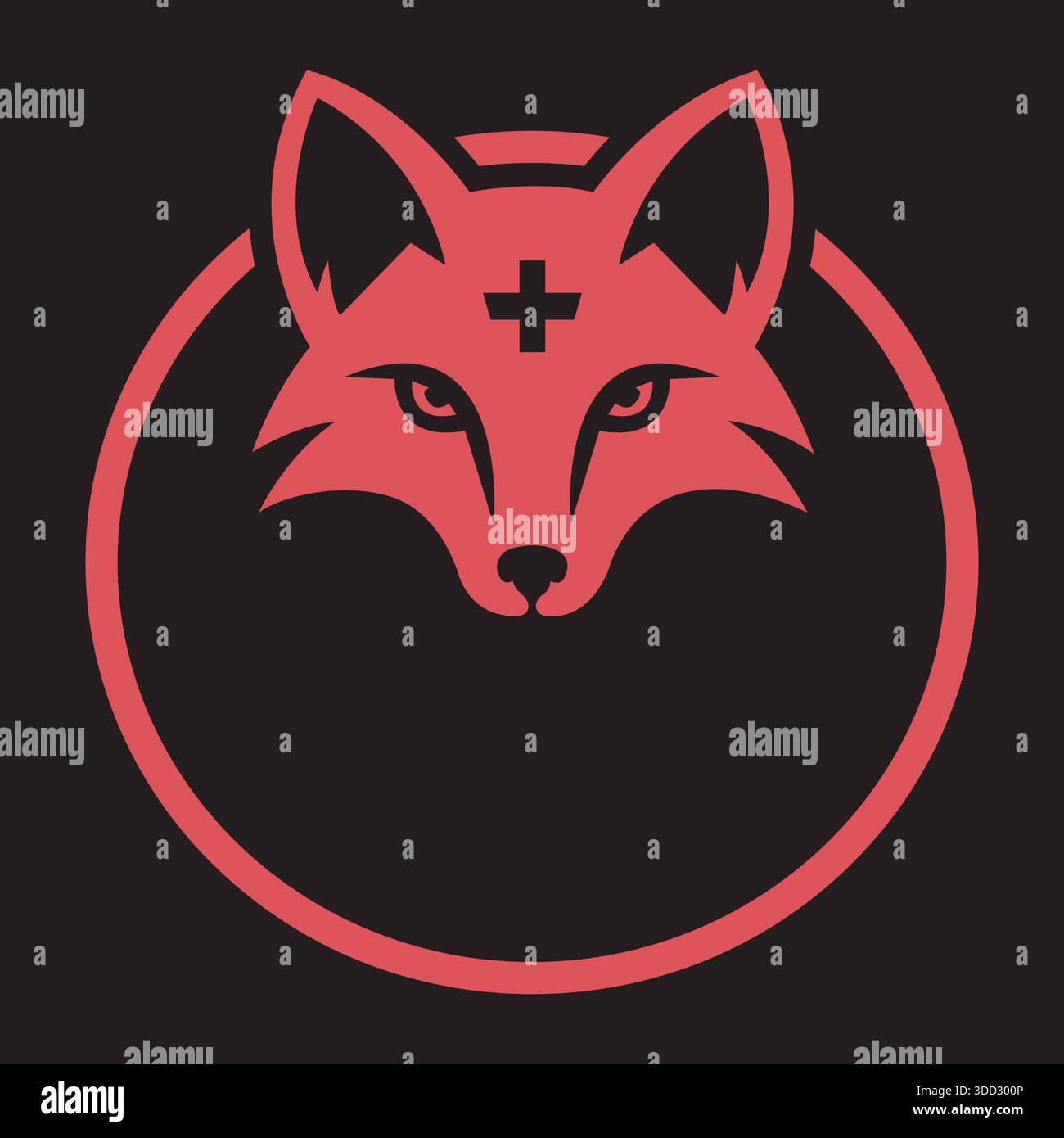 Fox Head animal logo Template Wildlife Vector Design icône Illustration de Vecteur