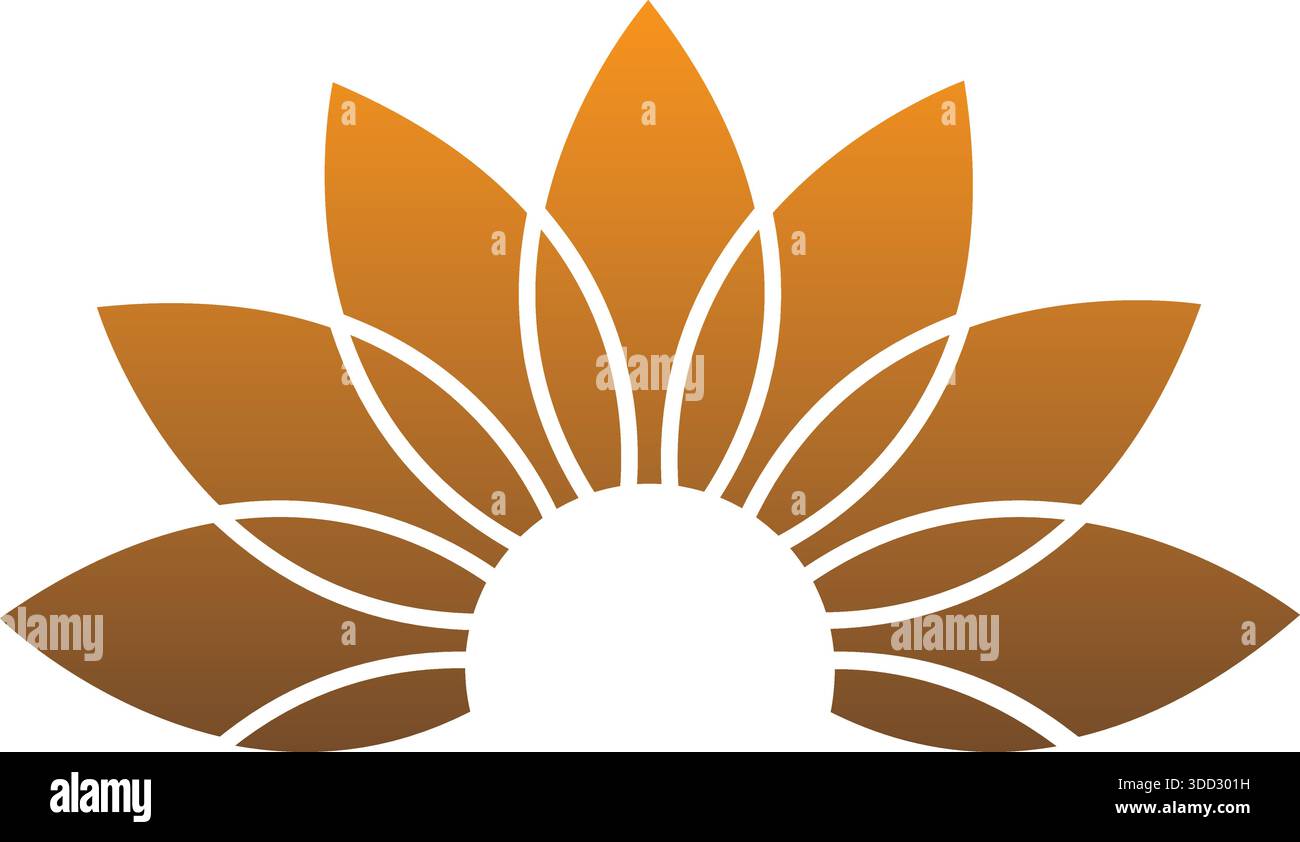 Flower Sun nature logo Template Wellness Growth Vector Design Illustration de Vecteur