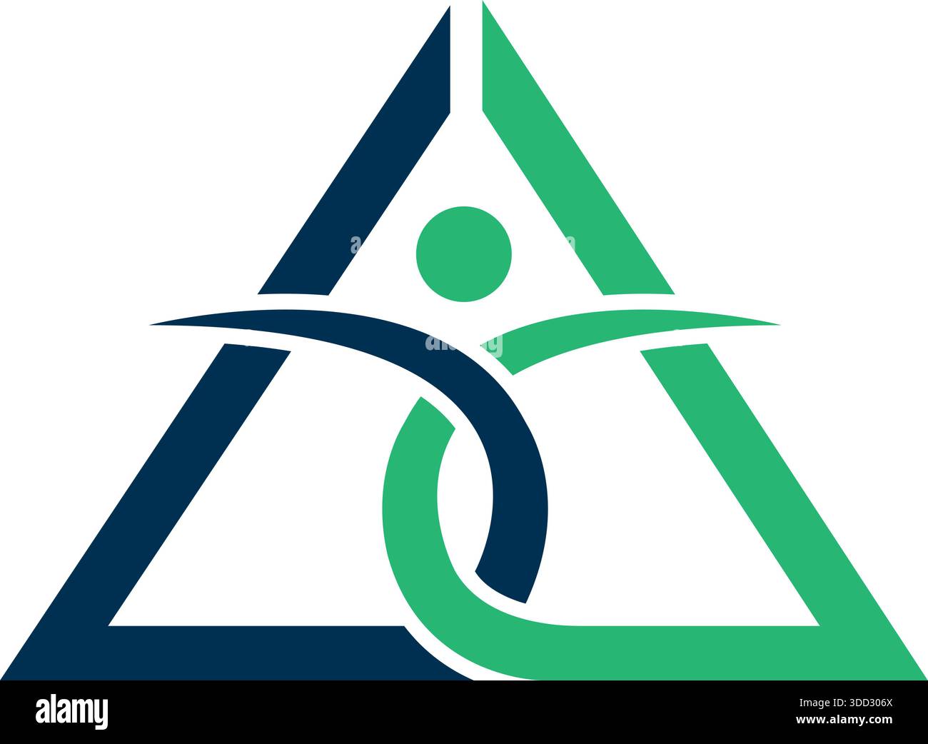 Triangle Yoga Human logo Vector Wellness Design Template Illustration de Vecteur