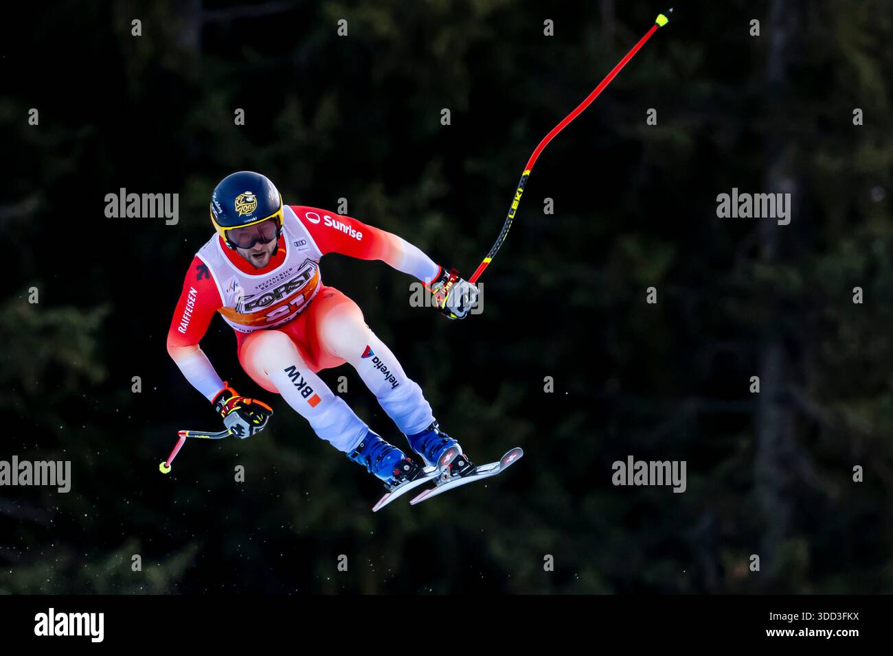 Val Gardena / Gröden, Italie, 20 décembre 2025. Marco Kohler (Suisse) en compétition dans la Coupe du monde de ski alpin Audi FIS 2025/26 hommes de descente RAC Banque D'Images