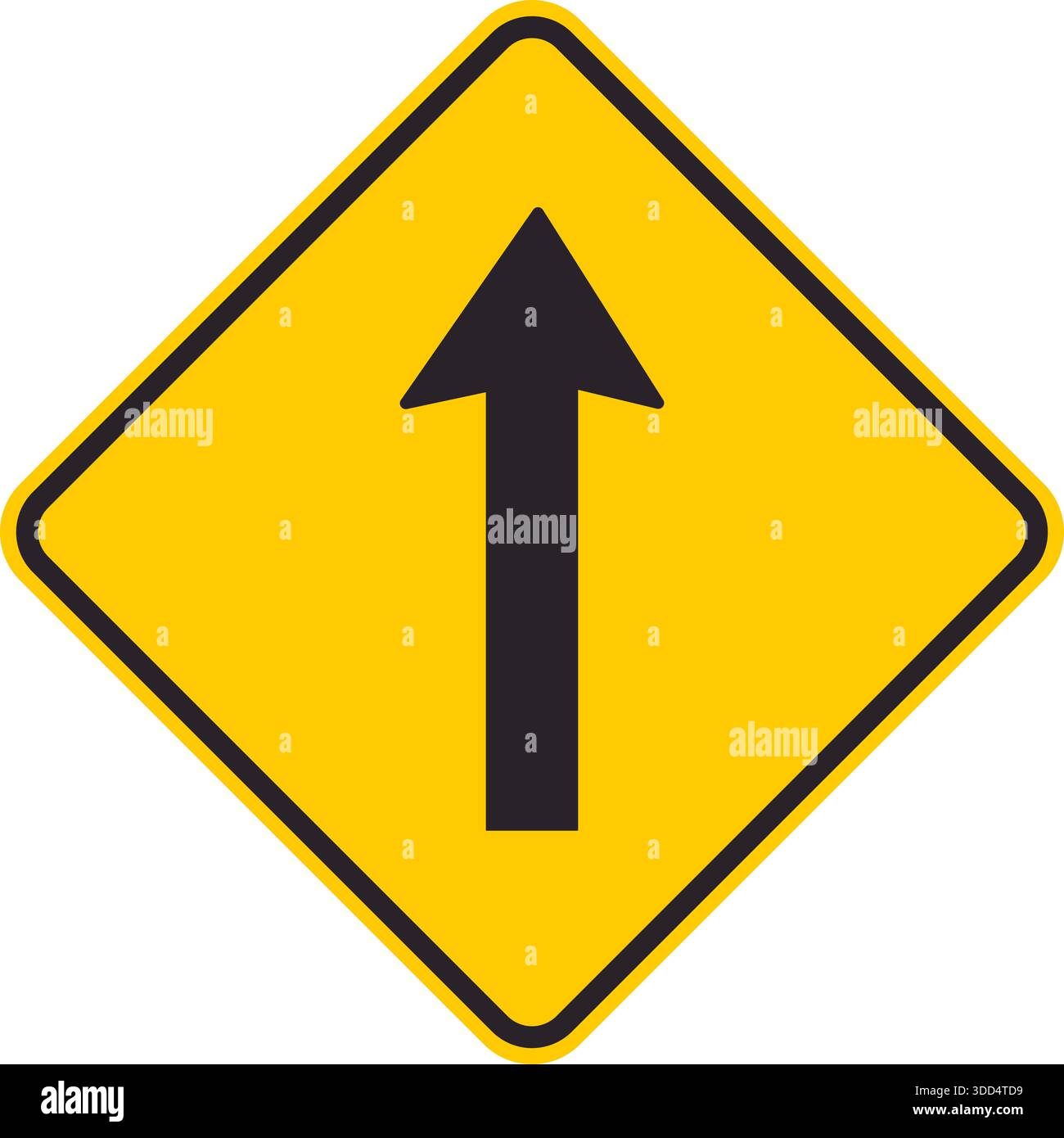 Informe les conducteurs qu'ils doivent continuer tout droit. Illustration de Vecteur