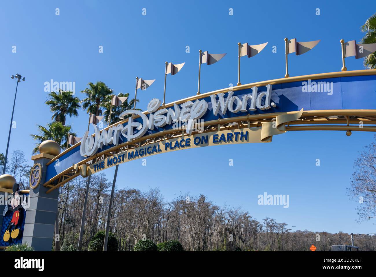 Une des entrées Gateway sur la route de Walt Disney World à Orlando, FL, États-Unis. Banque D'Images
