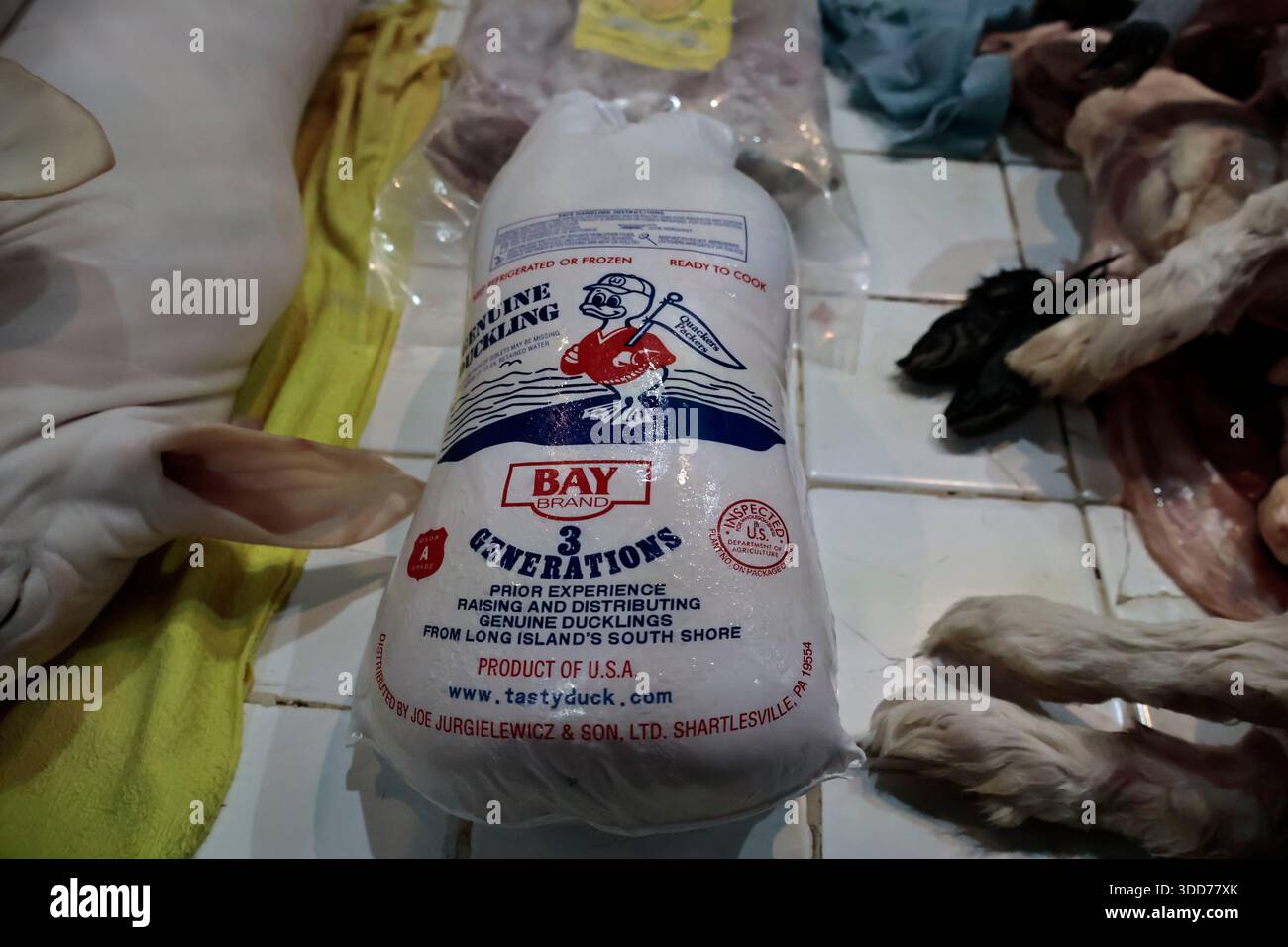 Le marché de San Juan à Mexico est célèbre pour son offre culinaire, avec une grande variété de fruits de mer et de viandes. Cependant, il attire également les touristes qui peuvent trouver de la venaison, du crocodile, du lion, du cochon de lait, de la chèvre, buffalo, et autres viandes exotiques. Il existe également des aliments et des collations uniques à vendre que tout le monde n'ose pas manger, comme divers insectes : scorpions, coléoptères, fourmis chicatana, vers maguey et escamoles (larves de fourmis). Ceux-ci peuvent être préparés dans des tacos, avec du guacamole, avec du chocolat, ou simplement seuls. Certaines familles mexicaines achètent ces types de viandes et d'aliments pour leur nouvel an Banque D'Images