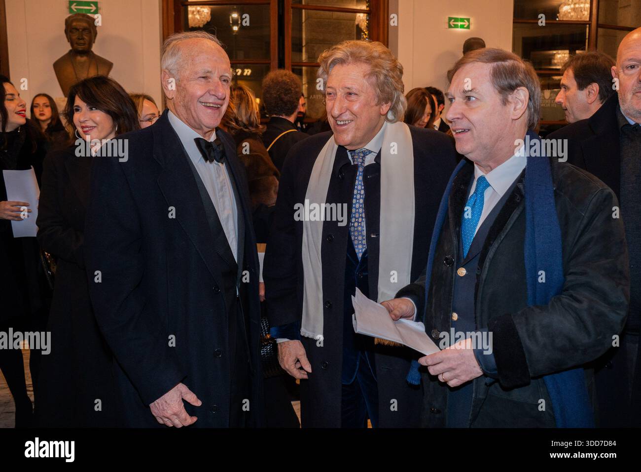 **PAS DE WEB OU DE JOURNAUX POUR L'ITALIE SEULEMENT** Rome, Opéra Oscar au Teatro dell'Opera. Sur la photo : Stefano Traldi, Fulvio Rocco, Guglielmo Giovanelli Marconi Rome Banque D'Images