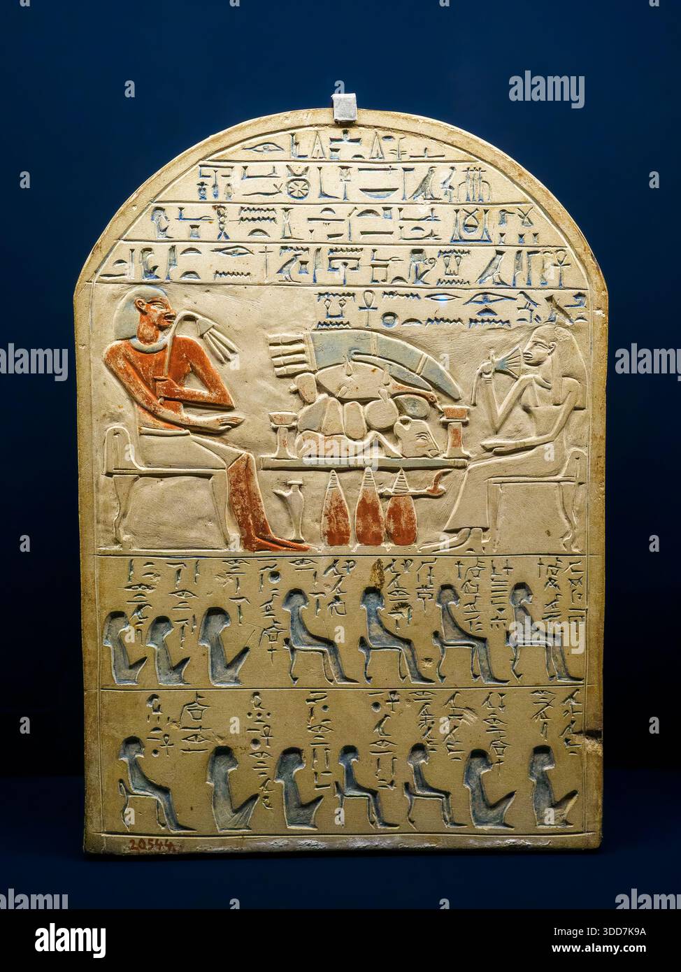 Stèle Inpua - 12ème dynastie, moyen Empire - calcaire peint - Abydos Banque D'Images