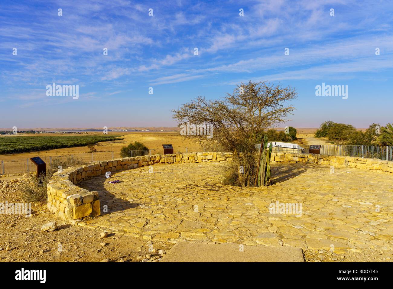 Ashalim, Israël - 23 décembre 2025 : vue du belvédère et mémorial du Commando français, dans le désert du Néguev, dans le sud d'Israël Banque D'Images