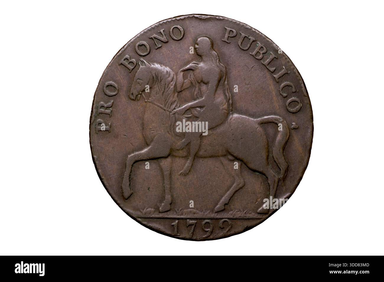 Jeton Coventry Halfpenny 1792 Banque D'Images