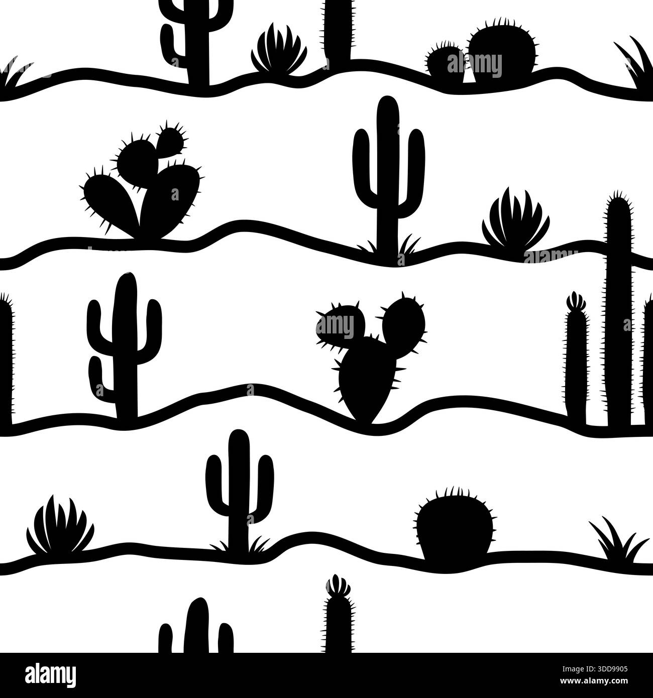 Illustration vectorielle de modèle sans couture WESTERN de cow-boy avec des bottes de cow-boy, chapeau de cow-boy, cactus et décoration de vache kull Illustration de Vecteur