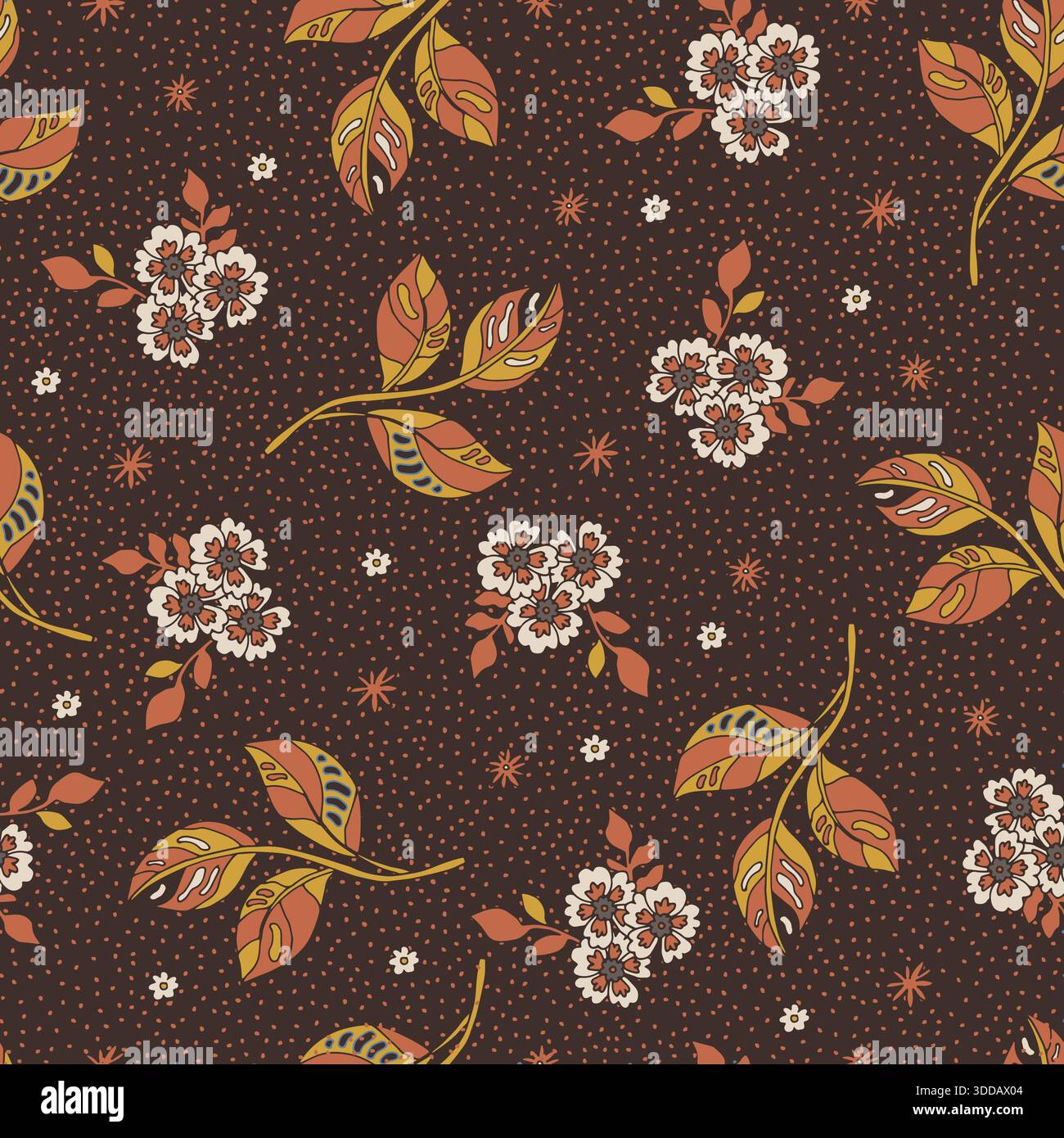 Vecteur de chocolat folk bouquet Dot Illustration de Vecteur