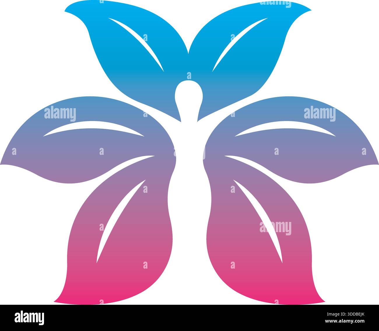 Butterfly Beauty Spa Wellness logo Design nature Vector Icon Template Illustration de Vecteur