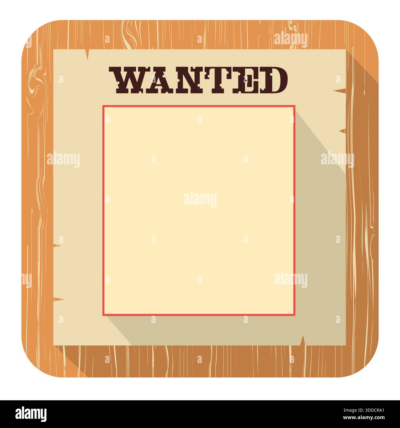 Illustration occidentale de vecteur d'affiche recherché pour la conception. Style sauvage de l'ouest américain pour le portrait de cow-boy ou la fête de cow-boy Illustration de Vecteur