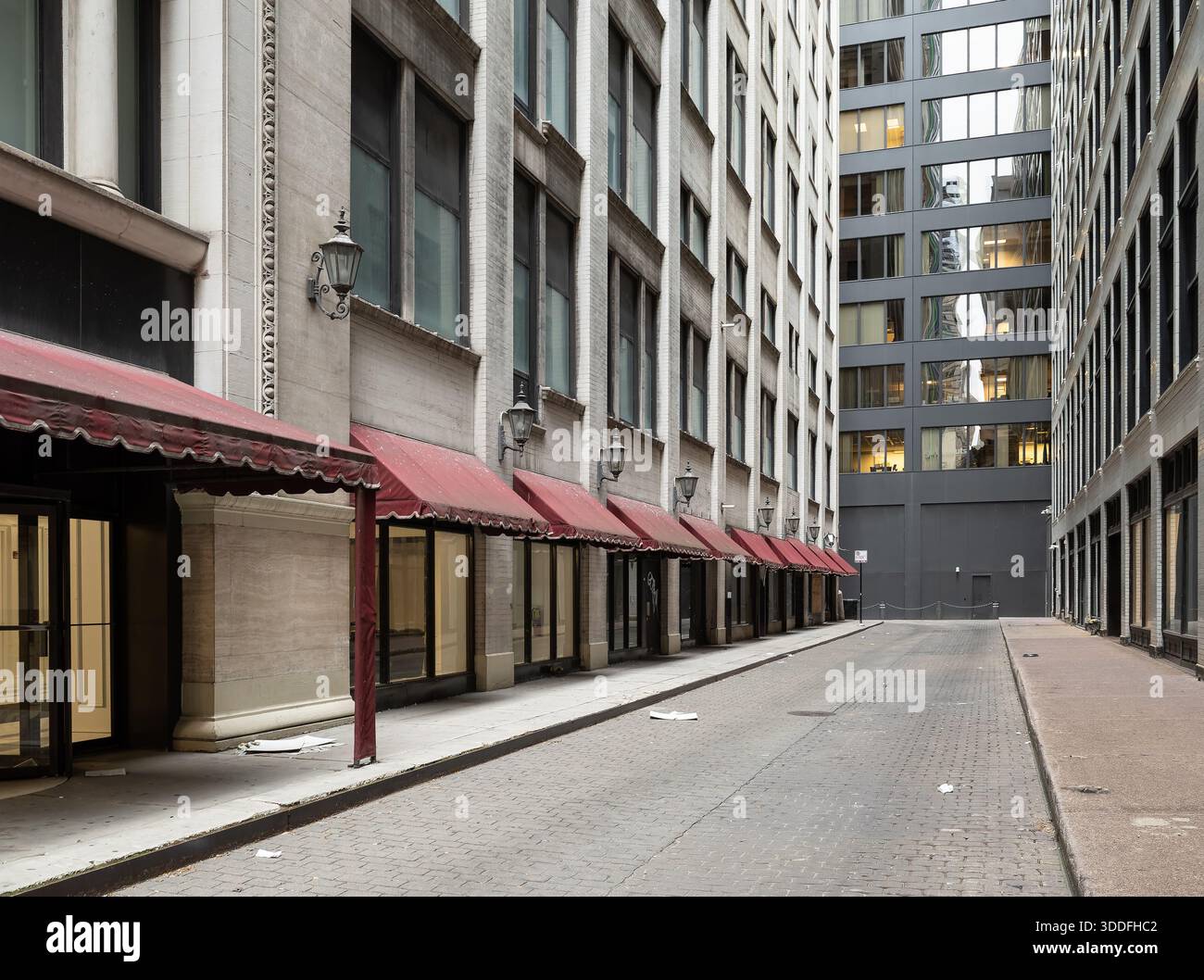Ruelle dans le centre-ville de Chicago Banque D'Images