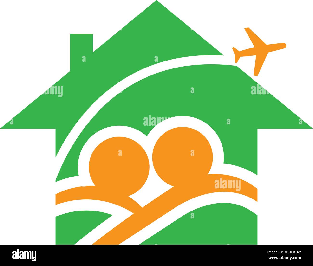 Home Family Travel Holiday logo Design Real Estate Vector Template icône Illustration de Vecteur