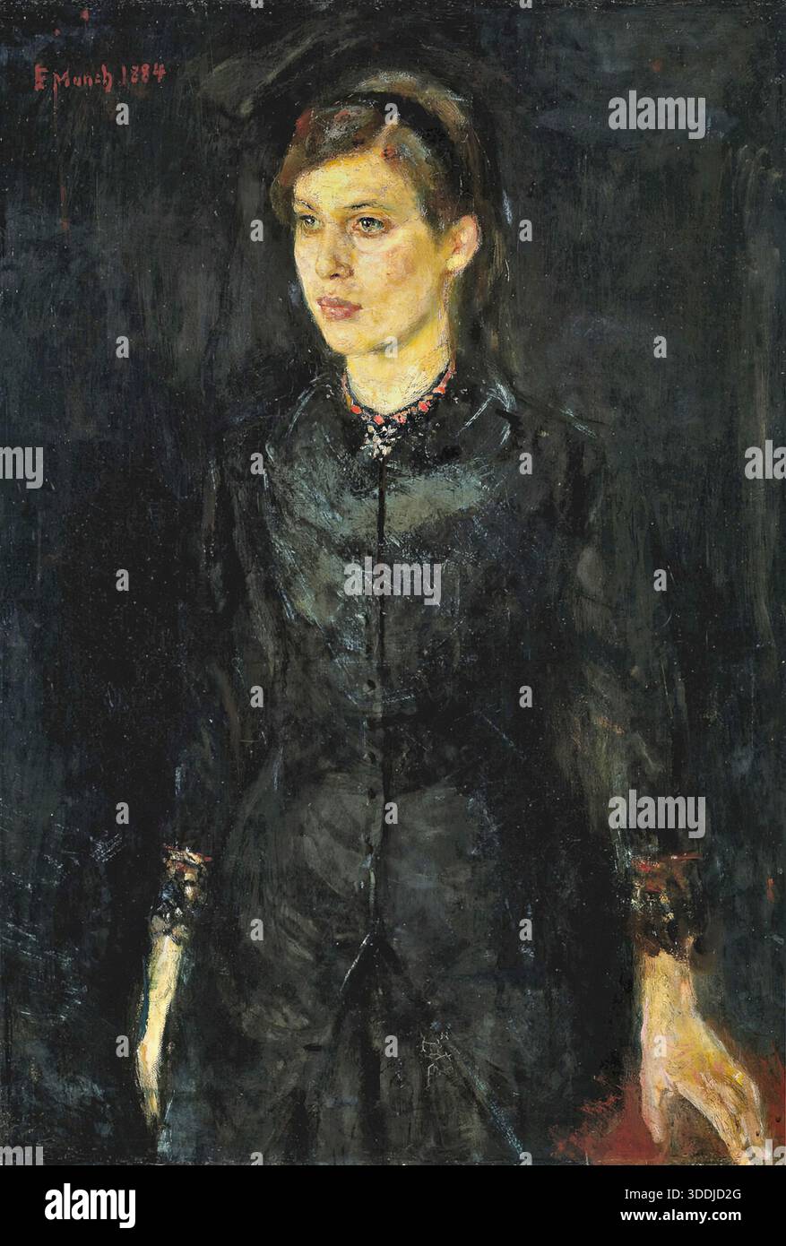 Edvard Munch - Inger en noir Banque D'Images